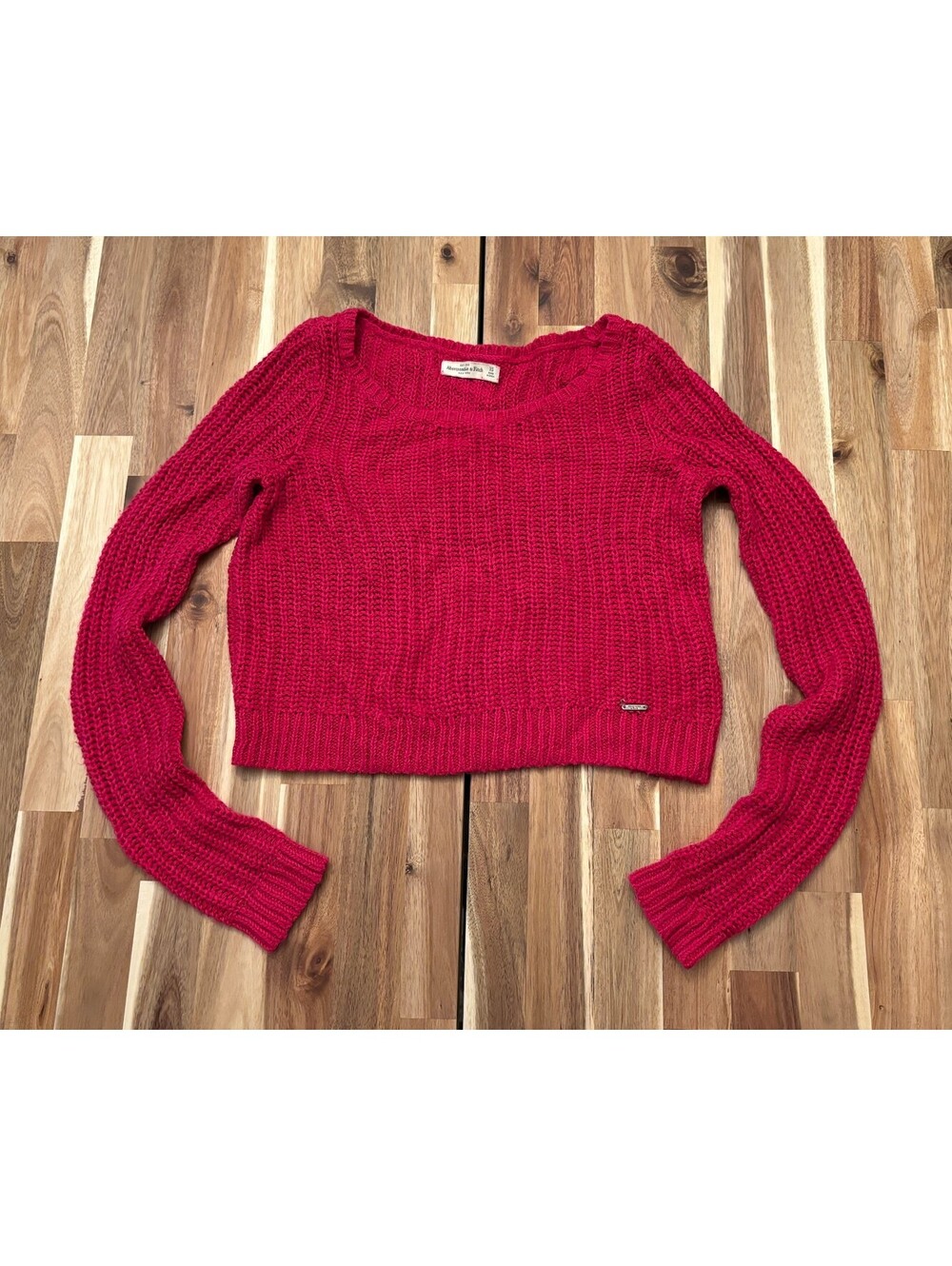 Abercrombie & Fitch Women's Pink Cropped Knit Sweater XS (2146)